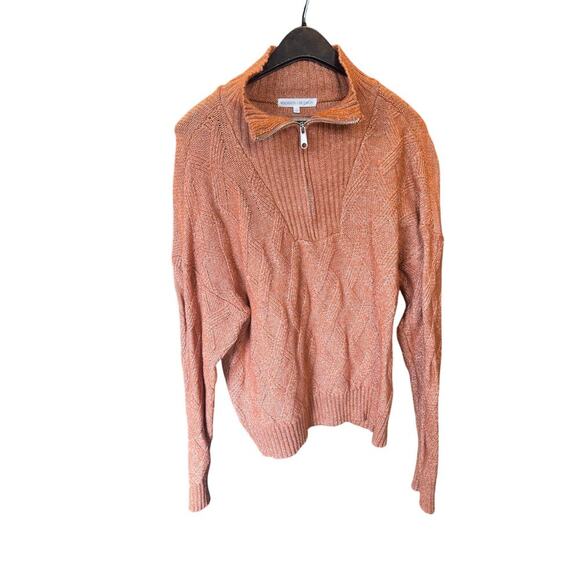 Madison + Hudson  Heathered Orange 1/4 Zip Sweater Women's Plus Size XL - Picture 1 of 8